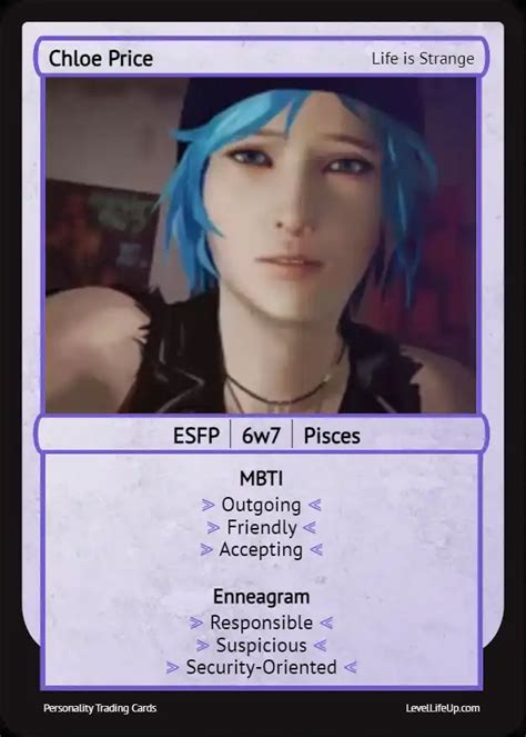 chloe price mbti|chloe price enneagram type 6.